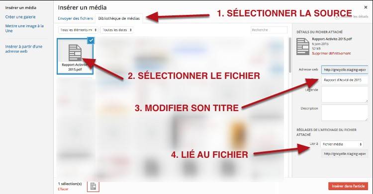 capture: Insertion d'un fichier PDF dans un article WordPress