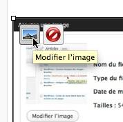 image des Icones pour modifier ou suprimer les images