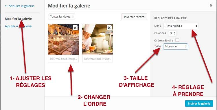 capture: Modifier une galerie Photo dans WordPress