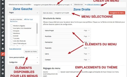 capture: Interface complète pour la gestion des menus WordPress