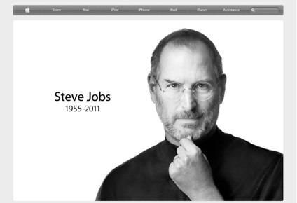 image du Site Apple le 6 octobre 2011