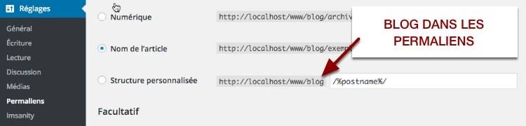 Ajout de blog dans le permalien du réseau de site WordPress