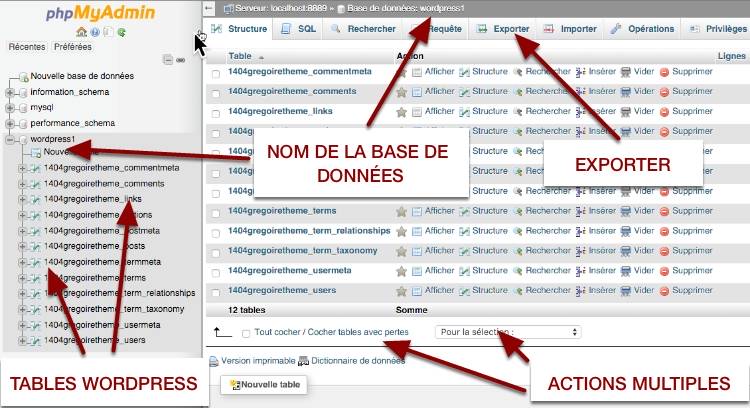 Comment puis-je exporter un fichier de mes commandes ? Quelles sont les  informations incluses ?