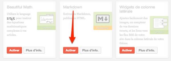 Capture: Activer Markdown dans Jetpack de WordPress
