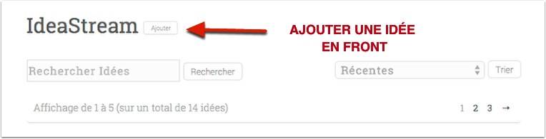 capture: WP Idea Stream 2 ajouter idee en front
