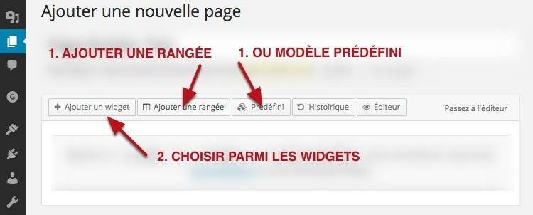 capture: Barre d'outils du Page Builder WordPress