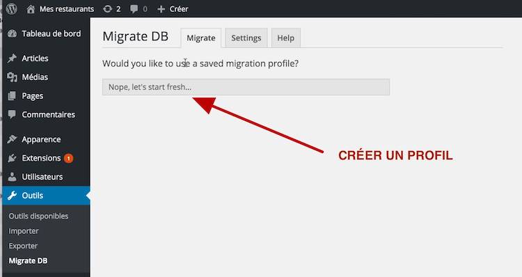 Nouvelle opération dans DB Migrate