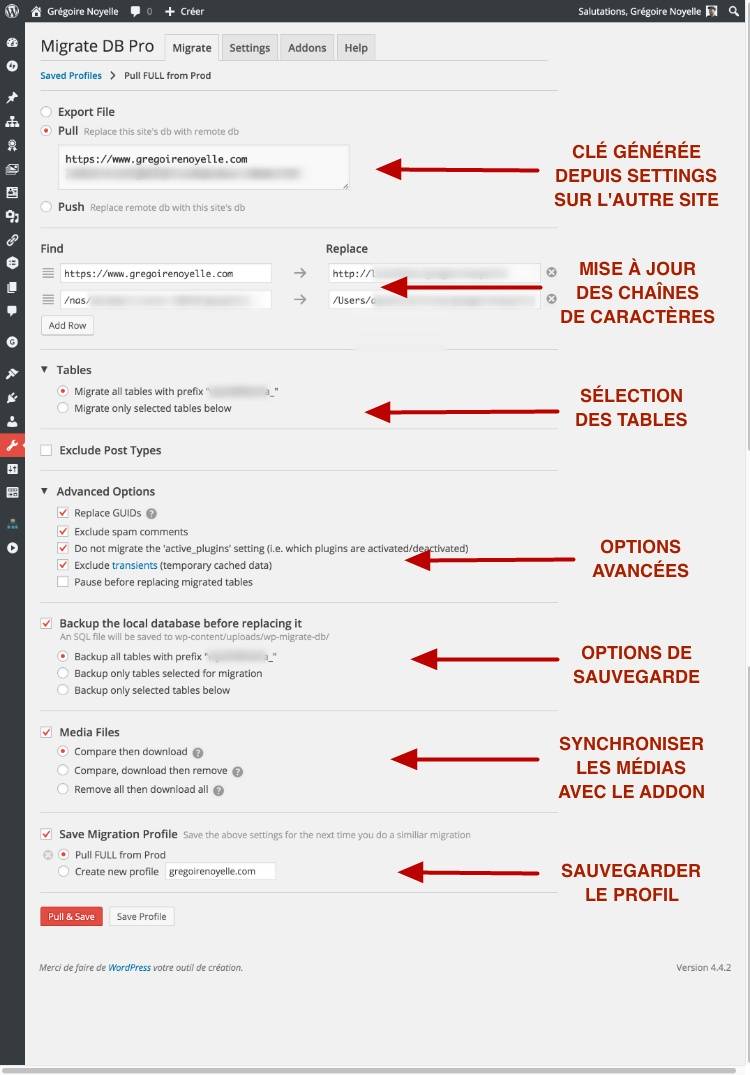 Nouveau profil dans Migrate DB Pro