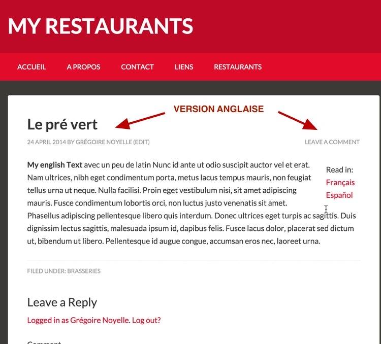 Le multilangue en anglais avec Genesis et WordPress