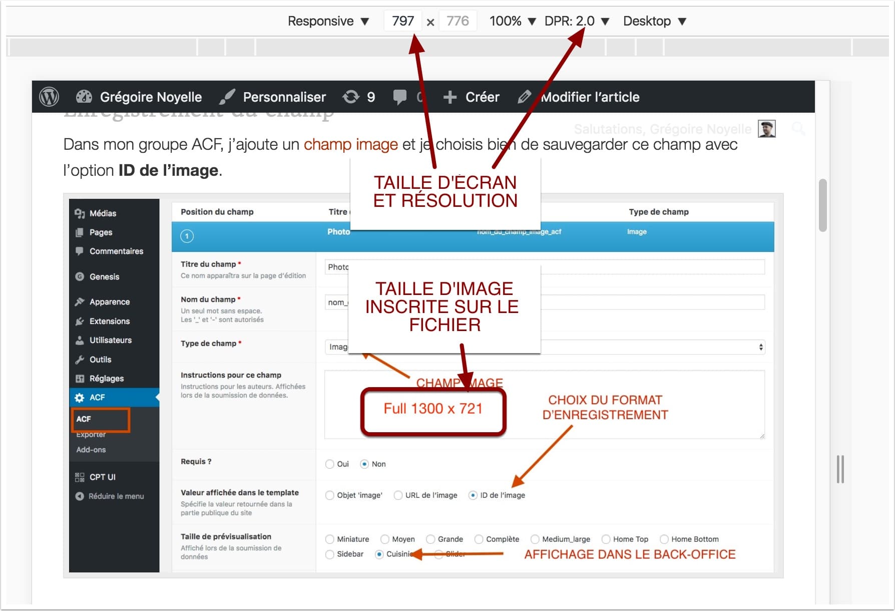 Affichage de l'image WordPress dans la résolution HiDPI (retina)