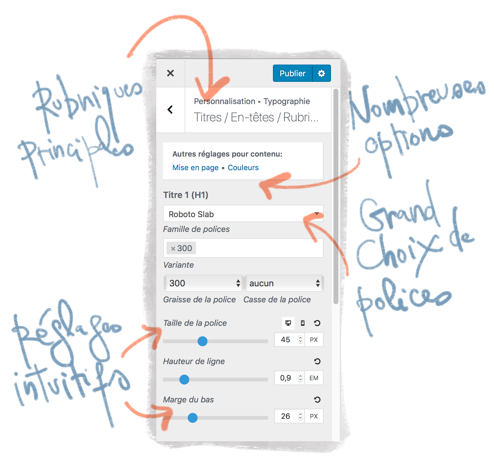 Richesse dans les styles dans son thème WordPress