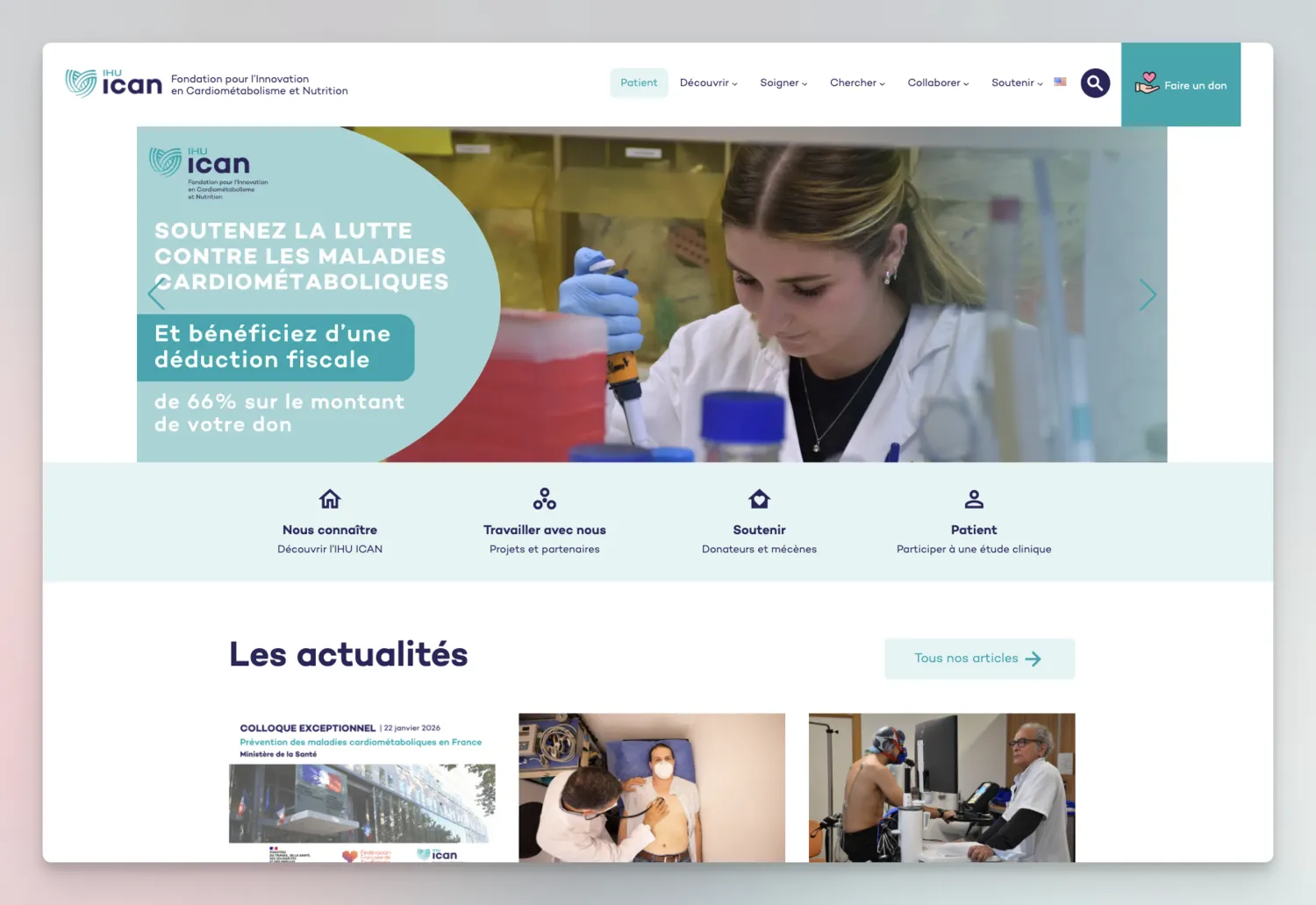 Site WordPress FSE : IHU-ICAN