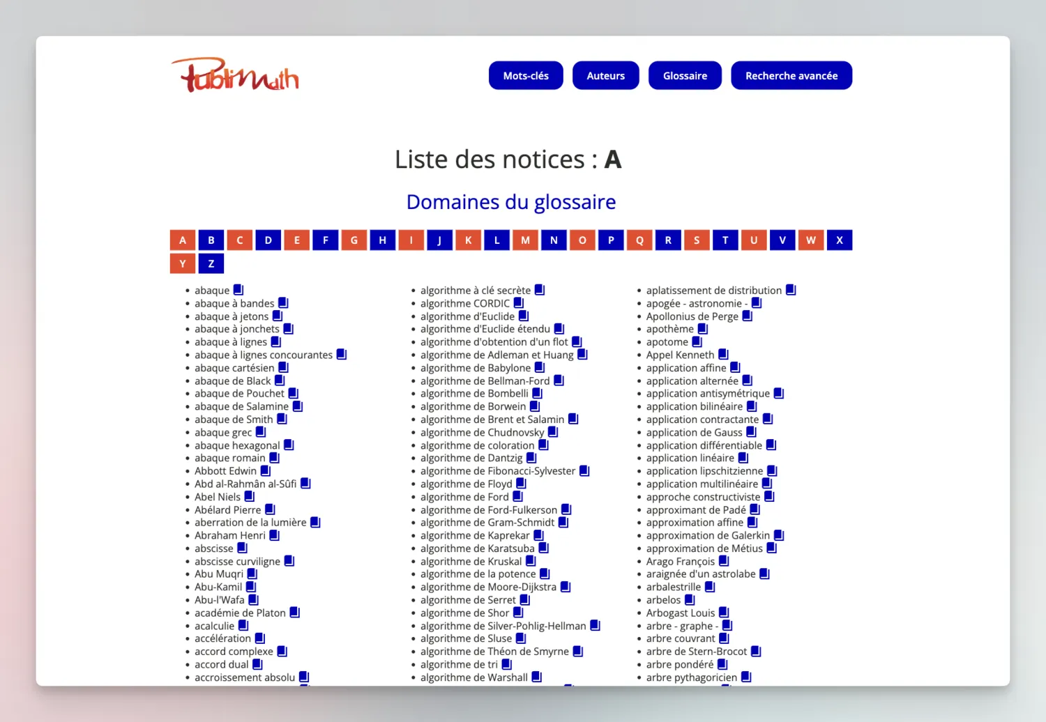 Site WordPress FSE : Publimath