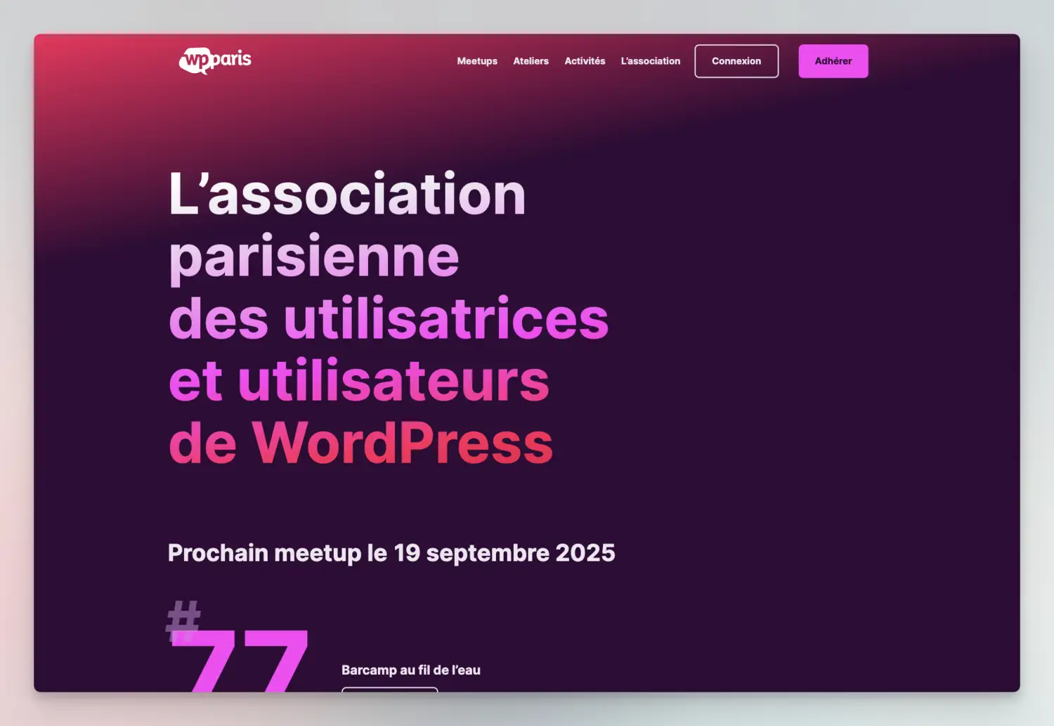 Site WordPress FSE : WP Paris